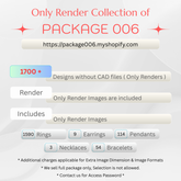 Best Seller Package006 Only Render for E-commerce and Online Jewelry Stores